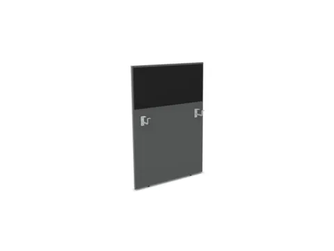 baliepaneel v. bureau aanbouw links MS-donkergrijs BN8033-zwart 800mm