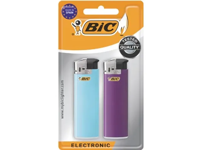 Briquet électronique maxi assorti blister de 2