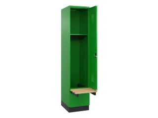 locker met bank,HxBxD 1950x400x815mm,1vak,vak B 400mm,cilinderslot - 1