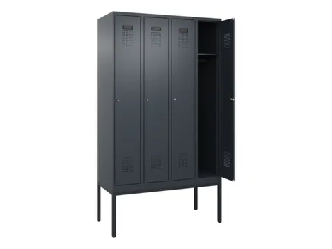 locker,HxBxD 2120x1200x500mm,4vak,vak B 300mm,cil.-slot,voetonderstel