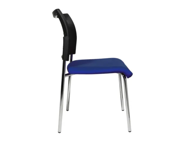 Siège Visiteur Assise Bleu Foncé Dossier Maille Noir Assise Hxlxp 43
