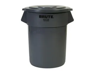 universele container,208l,HxØ 840x675mm,romp PE grijs - 1