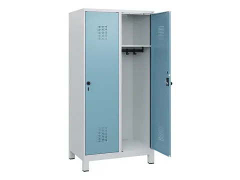 schoollocker,HxBxD 1630x800x500mm,2vak,vak B 400mm,draaigrendel,voeten