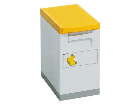 Afvalbak Afvalverzamelaar 15 Liter 355x200x300mm Lichtgrijs/Geel