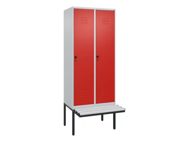 armoire vestiaire noir et blanc HxlxP 2120x800x815mm 2compart.
