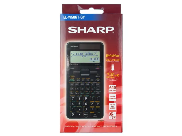 Calculatrice Sharp ELW506TGY noir-gris scientifique write view