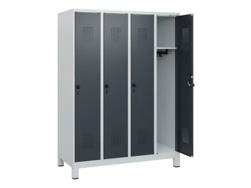 schoollocker,HxBxD 1630x1200x500mm,4vak,vak B 300mm,draaigrendel