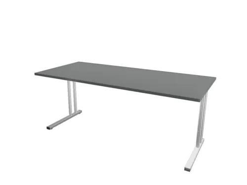 in hoogte verstelbaar bureau HxBxD 720-840x1800x800mm MS-donkergrijs
