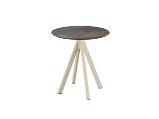bistrotafel,HxØ 730x700mm,rond,4voeten zandkleuren - 1