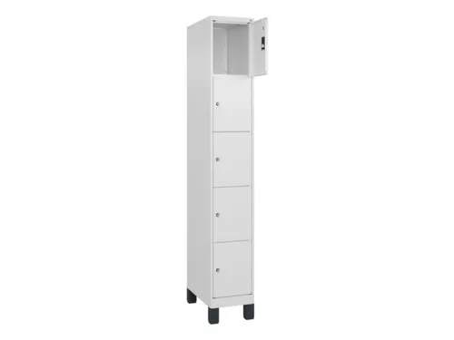 lockerkast,HxBxD 1950x300x500mm,1x5vakken,vak B 300mm,cil.-slot,voeten