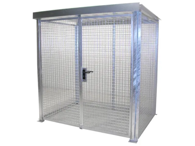 Gasflessendepot Voor 48 Gasflessen 2180x2100x1500mm Staal/draadgaas