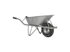 kruiwagen,80l,HxBxD 620x580x1460mm,staal,grijs,lucht-banden