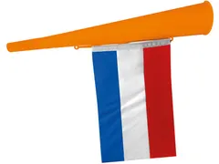Oranje toeter met vlag