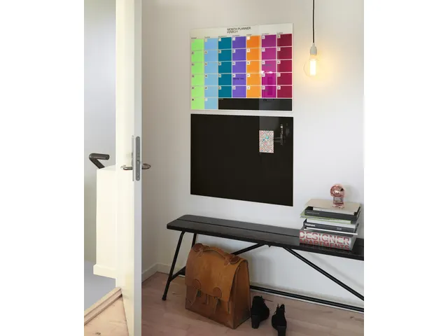 Glasmagneetbord Naga 60x80cm zwart
