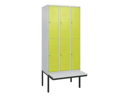 Dubbeldekse dekenkist,HxBxD 2120x900x815mm,3x2vak.,vak B 300mm