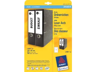 Avery L4761-25 Rugetiket 61x192mm Zelfklevend Wit 100 stuks - 3