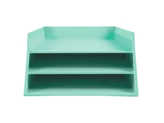 Kartonnen postmand 3 niveaus pastelgroen - 1