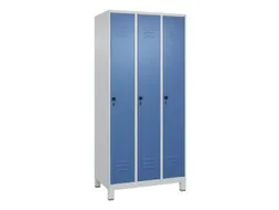 locker,HxBxD 1950x900x500mm,3vak,vak B 300mm,draaigrendel,voeten