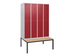 Dubbeldekse dekenkist,HxBxD 1950x1200x815mm,4x2vak.,vak B 300mm
