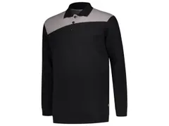 Tricorp 302004 Bicolor naden polosweater, zwart/grijs, maat XL