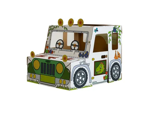 Kartonnen Dinosaurustruck XL Bankers Box Play inkleurbaar