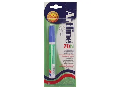 Permanent marker Artline 70 blauw (op blister)