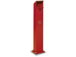 Combi-asbakstaander vierkant staalplaat 2/5 liter 1150x180x150mm Rood