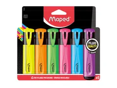 Markeerstift Maped Fluo'Peps set à 6 standaard kleuren