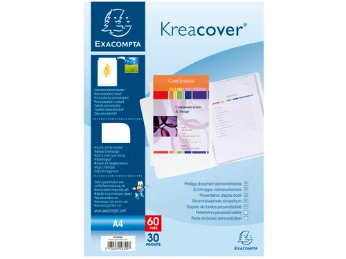 Showalbum A4 Harde Polypropyleen Kaft Kreacover 30 Tas Wit