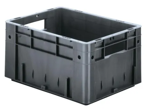 Euronorm Stapelkrat 210x400x300mm 17.5l Wanden/Bodem Gesloten Grijs