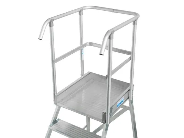 bordestrap,verrijdbaar,bordes H 1,2m,5treden,aluminium,4zwenkwielen