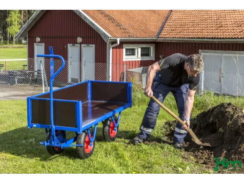 handtrekwagen,draagverm. 1500kg,laadvl. LxB 2000x1000mm,Multiplexplaat