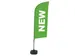 Promotievlag Alu Wind complete set "NEW" Groen ECO printmateriaal