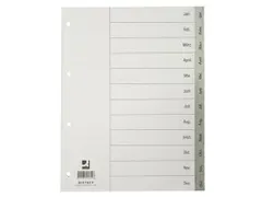 Tabbladen Jan-Dec Met Indexblad A4 Grijs