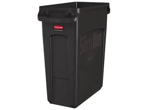 Slim Jim Afvalcontainer Met Luchtsleuven 60 Liter Bruin