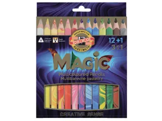 Kleurpotloden Koh-i-Noor Jumbo Magic doos 13 kleuren - 1
