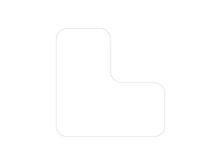 plaksymbool,L-vorm,markering HxB 100x100mm,polycarbonaat,wit - 2