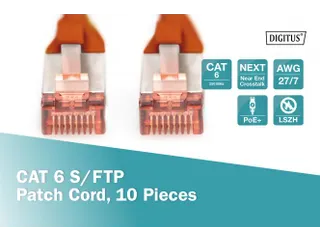 CAT 6 S-FTP patchkabel Cu LSZH AWG 27/7 Lengte 2m 10 stuks Rood - 3