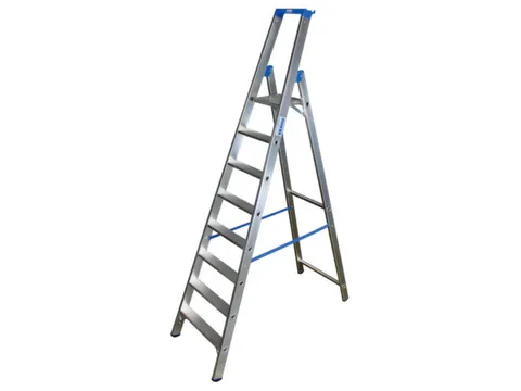 Ladder Aluminium Bordes H 1 90M 8Treden Incl. Bordes