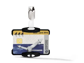 Veiligheidspashouder 85x54mm met clip Zwart - 2