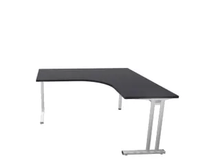 bureau in vrije vorm,HxBxD 740x1600x1600mm,vrije vorm,CC-zwart - 1