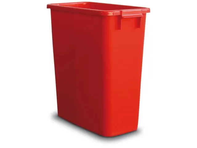 Multifunktionele Bak Pp 590x560x280mm 60 liter 2 Grepen Rood