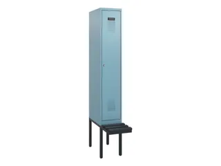 locker met bank,HxBxD 1950x300x815mm,1vak,vak B 300mm,cilinderslot - 2