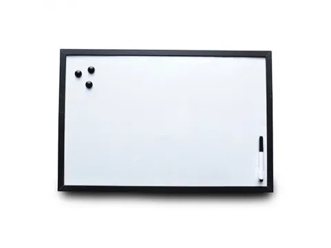 Whiteboard Zwarte omlijsting 40x60cm Met Marker en 3 Magneten