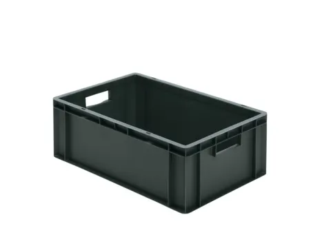 Euronorm-stapelbak 40l 210x600x400mm Wanden/bodem Gesloten Grijs