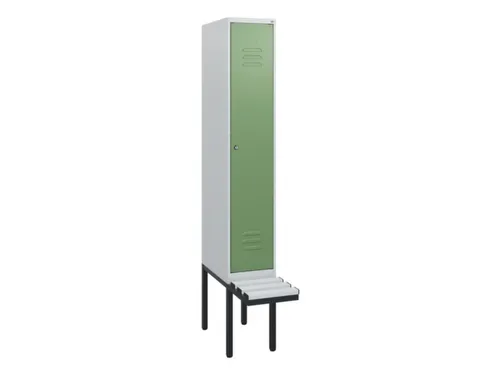 locker met bank,HxBxD 1950x300x815mm,1vak,vak B 300mm,cil.-slot