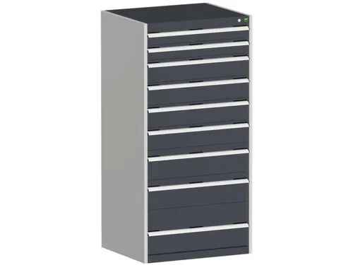 ladekast HxBxD 1600x800x650mm 9laden zware lasten RAL7035 RAL7016
