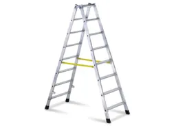 Boktrap Aluminium 1.84m 2x8treden Dubbelzijdig