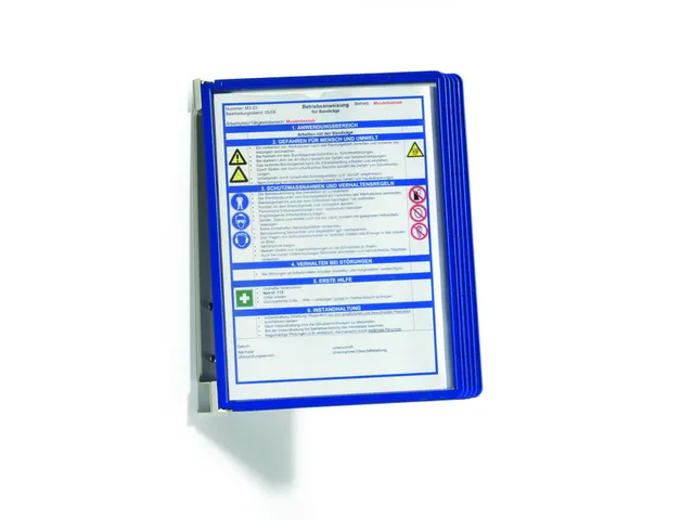 Durable 5551 Zichtpanelensysteem Wand VARIO WALL 5 tassen Blauw