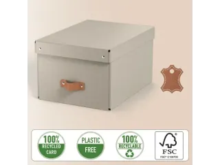 Leitz Puro Opbergdoos met deksel medium 17L set van 2 beige - 4